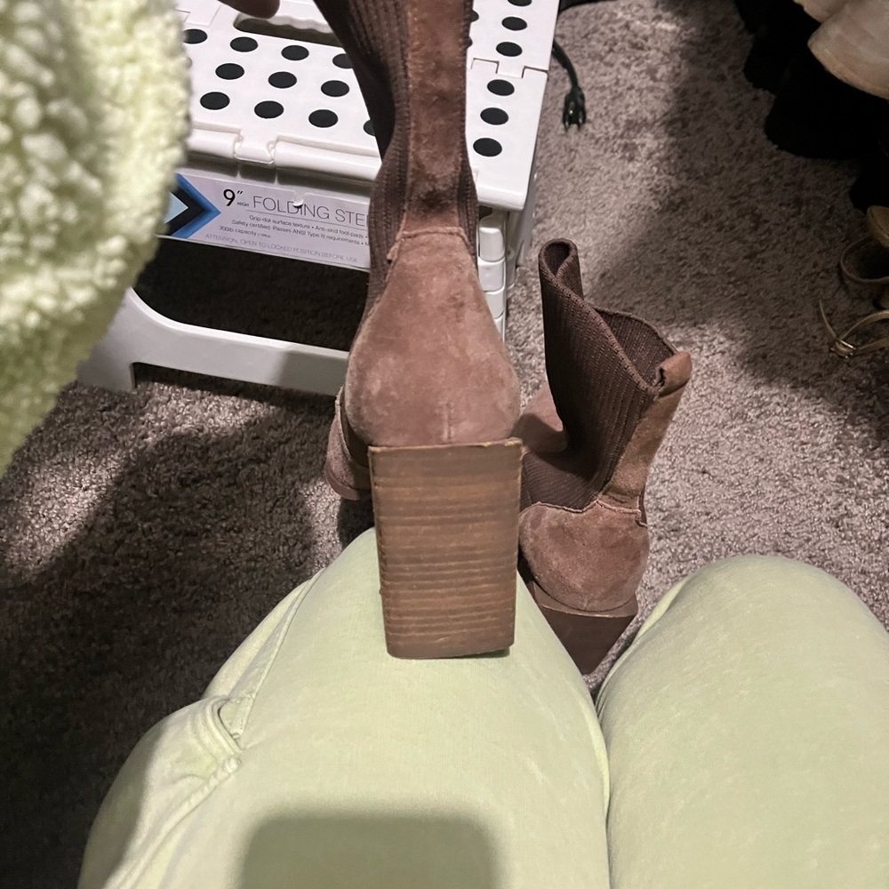 Steve Madden Chocolate Heeled Boots - Picture 8 of 9